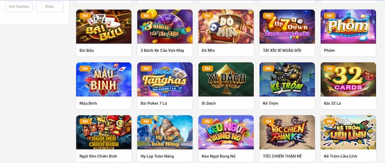 Chọn game bài 32 lá